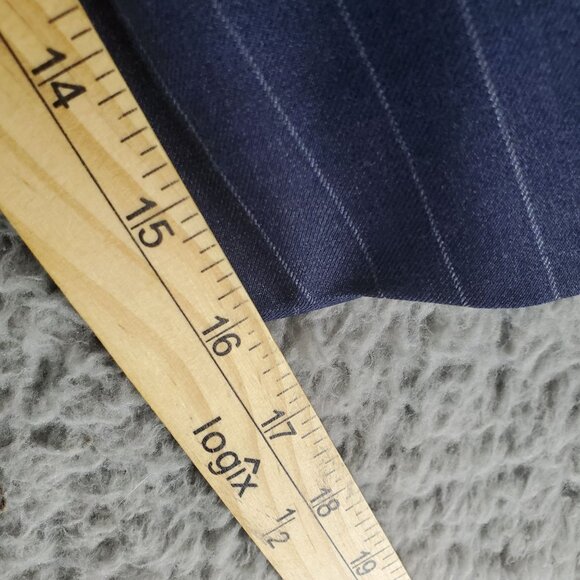 Jos. A. Bank Suit Mens 48R 43x28 Navy Blue Pinstriped Wool Reserve Two Piece - Picture 9 of 16